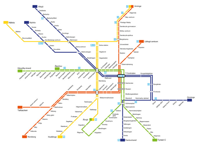 Stockholm 2070 linjekarta