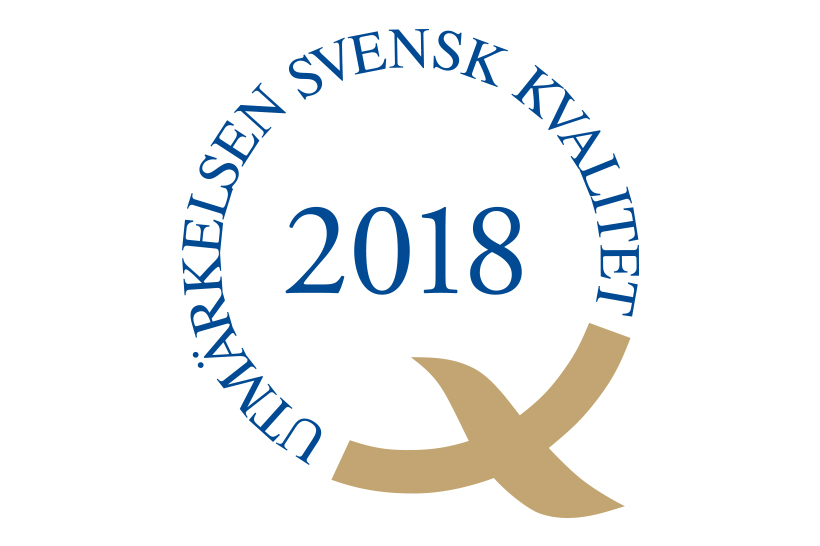 Utmärkelsen Svensk Kvalitet 2018 Utmärkelsen Svensk Kvalitet 2018