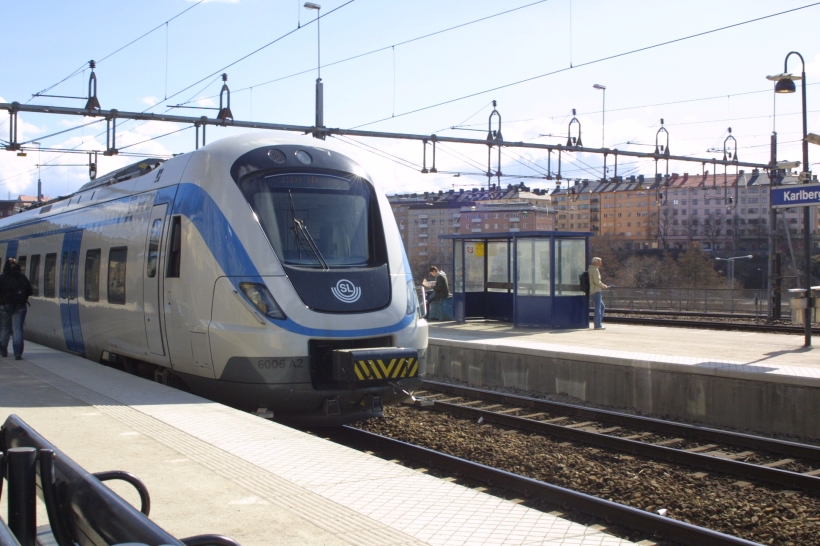 Commuter train at station