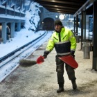 Bild av sandning på station