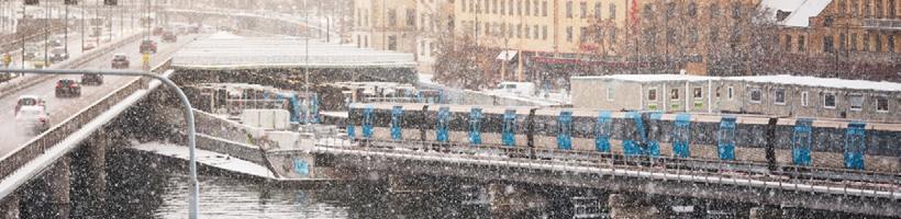 tunnelbana i snö