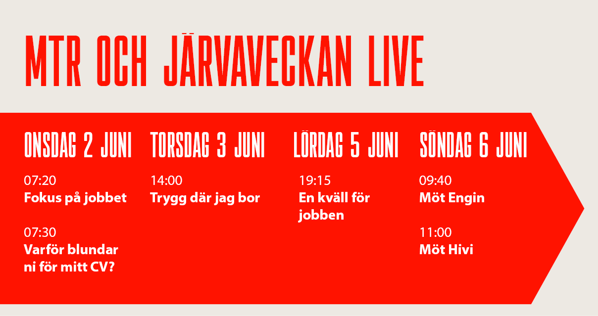 Schema över aktiviteter på Järvaveckan 2021